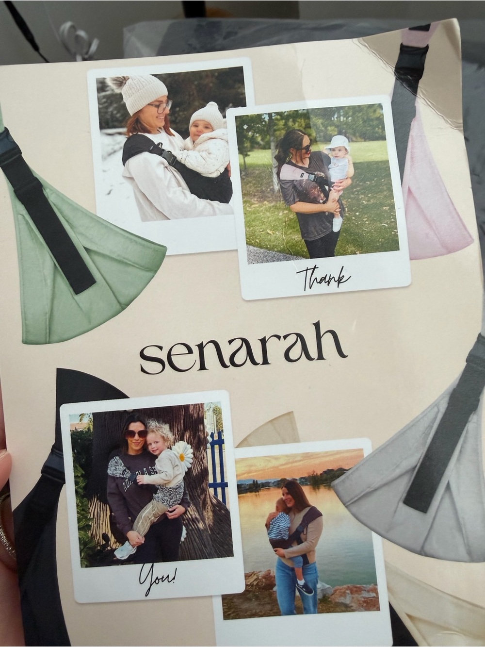 Senarah Kids Carrier - Pink and Green Options